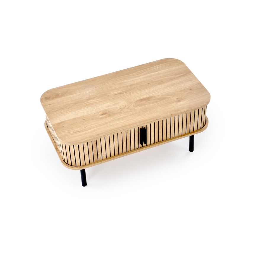 Konferenčný stolík CASA 90x50 cm hnedá/čierna