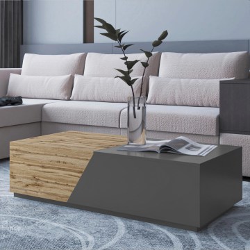 Konferenčný stolík CEELIAS 124x42 cm antracit/dub Wotan