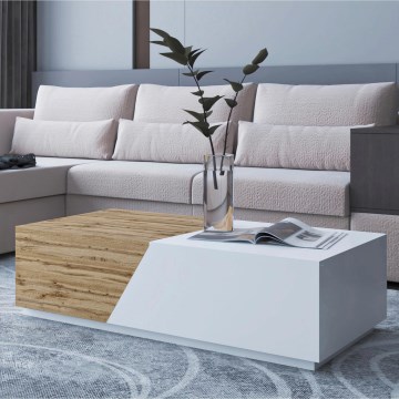 Konferenčný stolík CEELIAS 124x42 cm biela/dub wotan