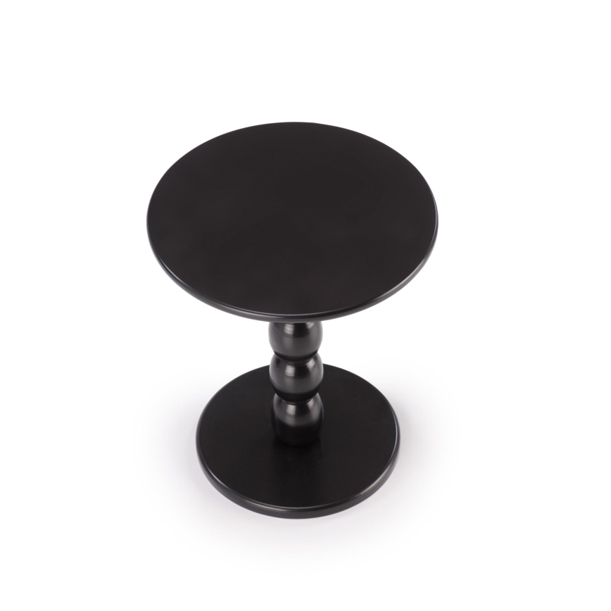 Konferenčný stolík CIRILA, priemer 40 cm, čierny