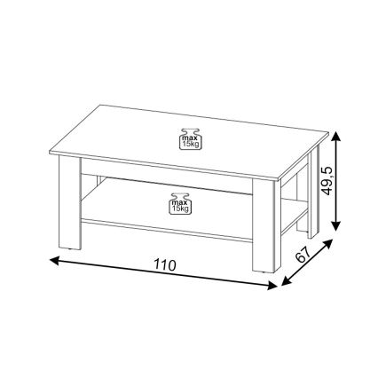 Konferenčný stolík COCO dub Sonoma