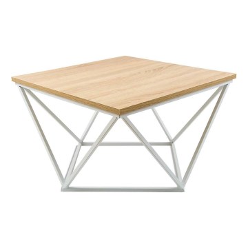 Konferenčný stolík CURVED 60x60 cm biela/béžová
