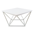 Konferenčný stolík CURVED 60x60 cm biela