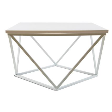 Konferenčný stolík CURVED 60x60 cm biela