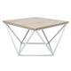Konferenčný stolík CURVED 62x62 cm biela/hnedá