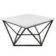 Konferenčný stolík CURVED 62x62 cm čierna/biela