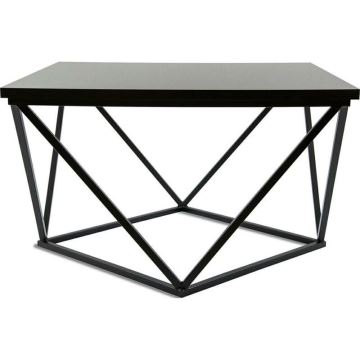 Konferenčný stolík CURVED 62x62 cm čierna