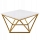 Konferenčný stolík CURVED 62x62 cm zlatá/biela