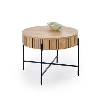Konferenčný stolík DANTE pr. 67 cm hnedá/čierna