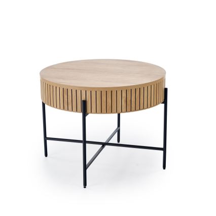 Konferenčný stolík DANTE pr. 67 cm hnedá/čierna