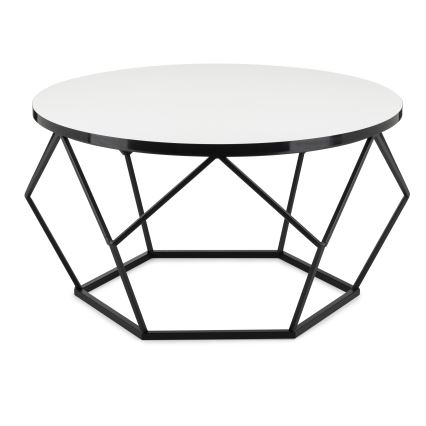 Konferenčný stolík DIAMOND 40x70 cm biela/čierna