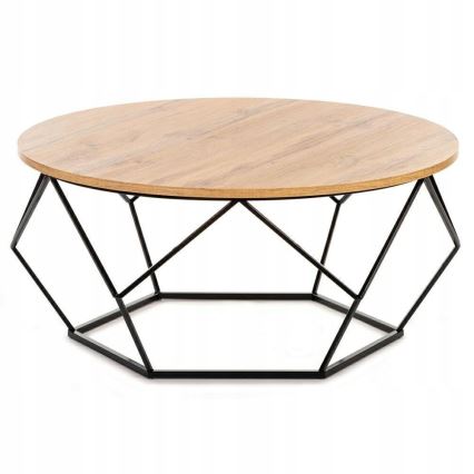 Konferenčný stolík DIAMOND 40x90 cm čierna/hnedá