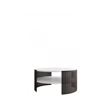 Konferenčný stolík FIKOLI 40x75 cm čierna/biela