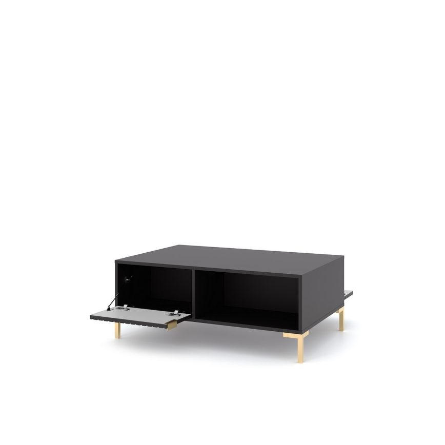Konferenčný stolík FLOP 100x66 cm čierny