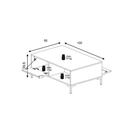 Konferenčný stolík FLOP biely