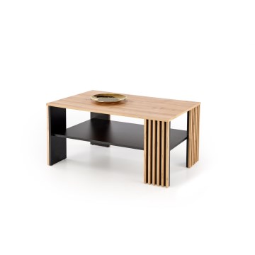 Konferenčný stolík FORMA 110x65 cm hnedý/čierny