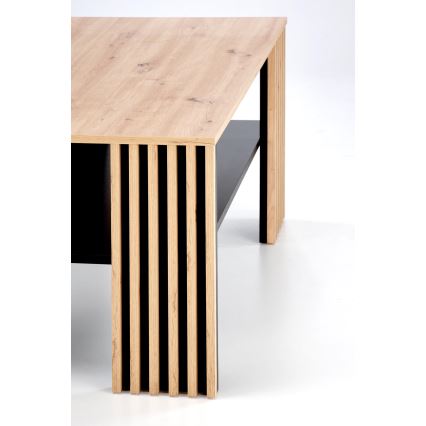 Konferenčný stolík FORMA 110x65 cm hnedý/čierny