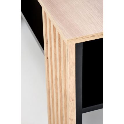 Konferenčný stolík FORMA 110x65 cm hnedý/čierny