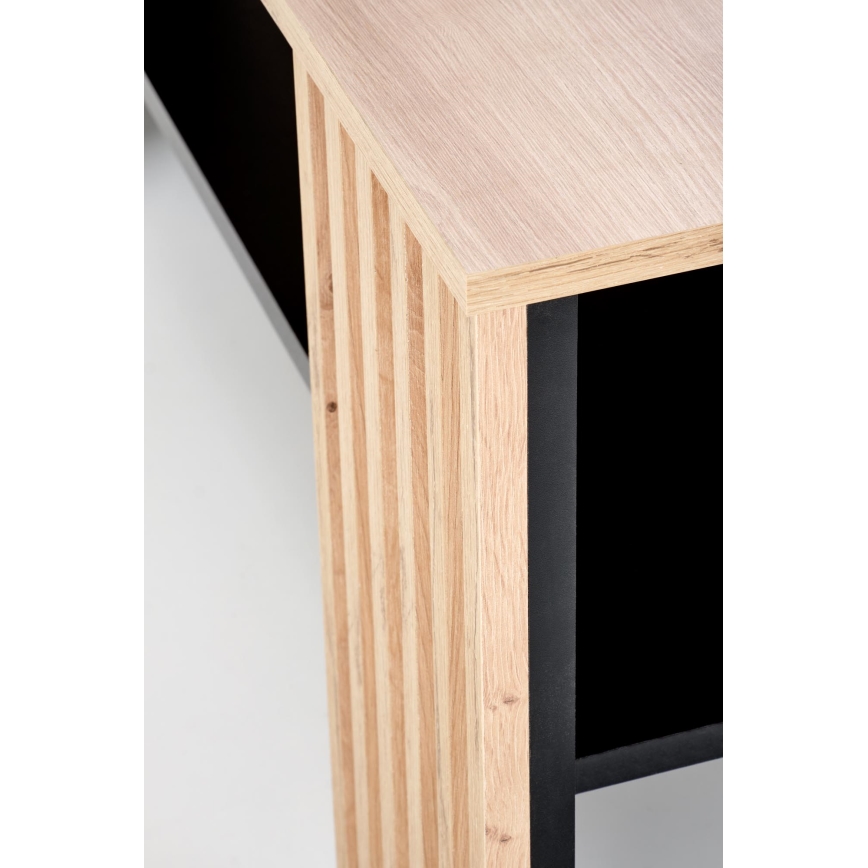Konferenčný stolík FORMA 110x65 cm hnedý/čierny
