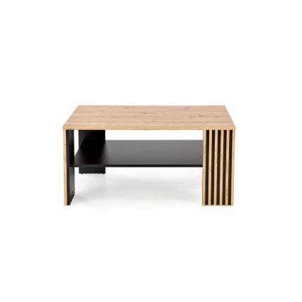 Konferenčný stolík FORMA 110x65 cm hnedý/čierny