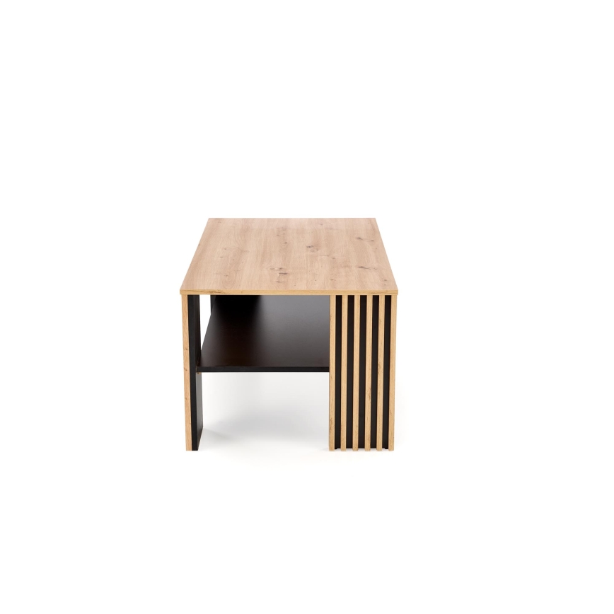 Konferenčný stolík FORMA 110x65 cm hnedý/čierny