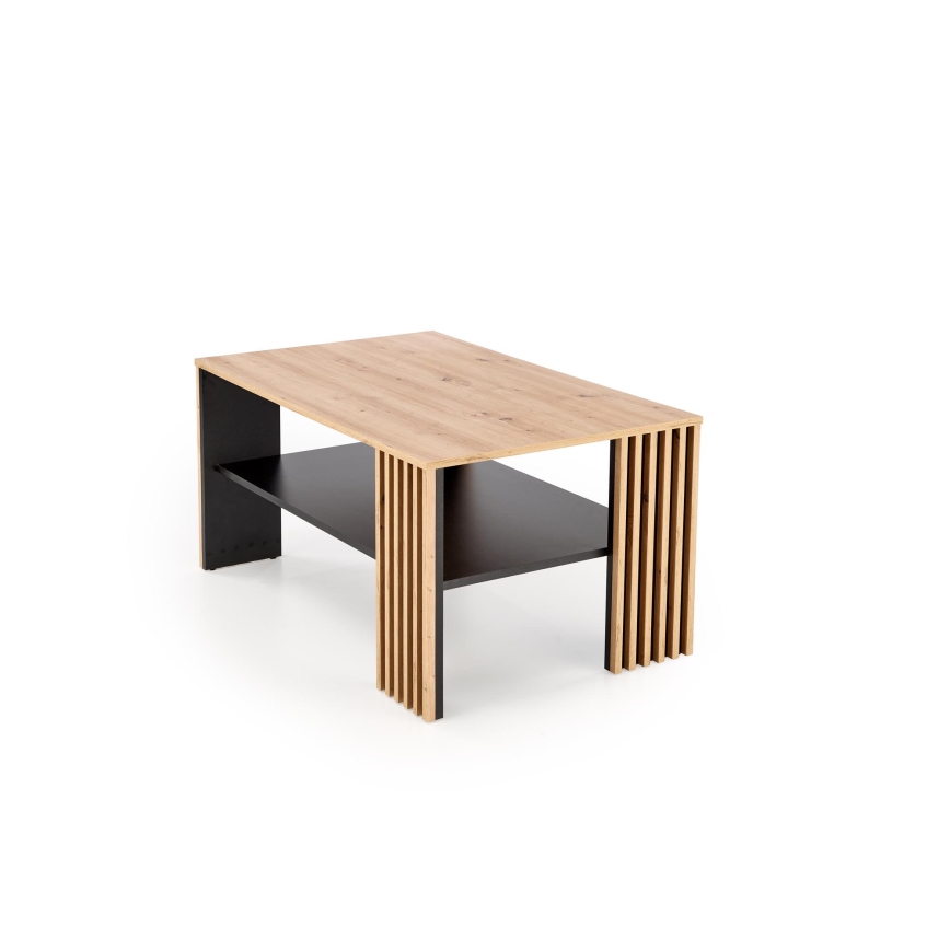 Konferenčný stolík FORMA 110x65 cm hnedý/čierny