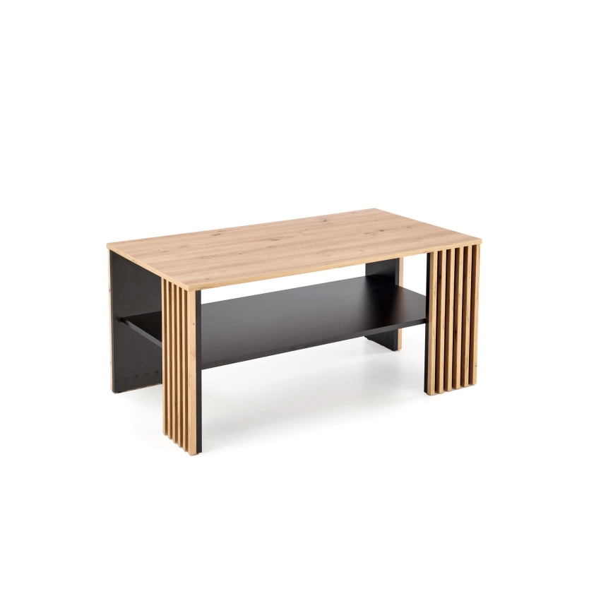 Konferenčný stolík FORMA 110x65 cm hnedý/čierny