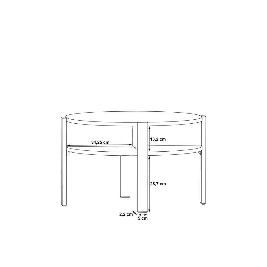 Konferenčný stolík INAR hnedý