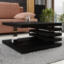 Konferenčný stolík KYOTO 31x60 cm matná čierna