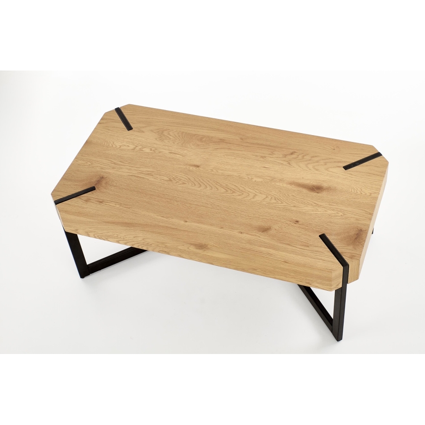 Konferenčný stolík LAVIDA 43x110 cm zlatý dub/čierna