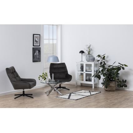 Konferenčný stolík LUCA 82 cm číry/strieborný