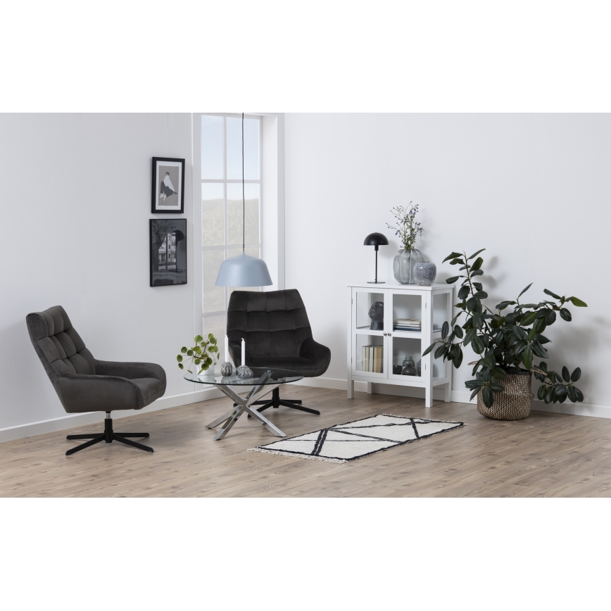 Konferenčný stolík LUCA 82 cm číry/strieborný
