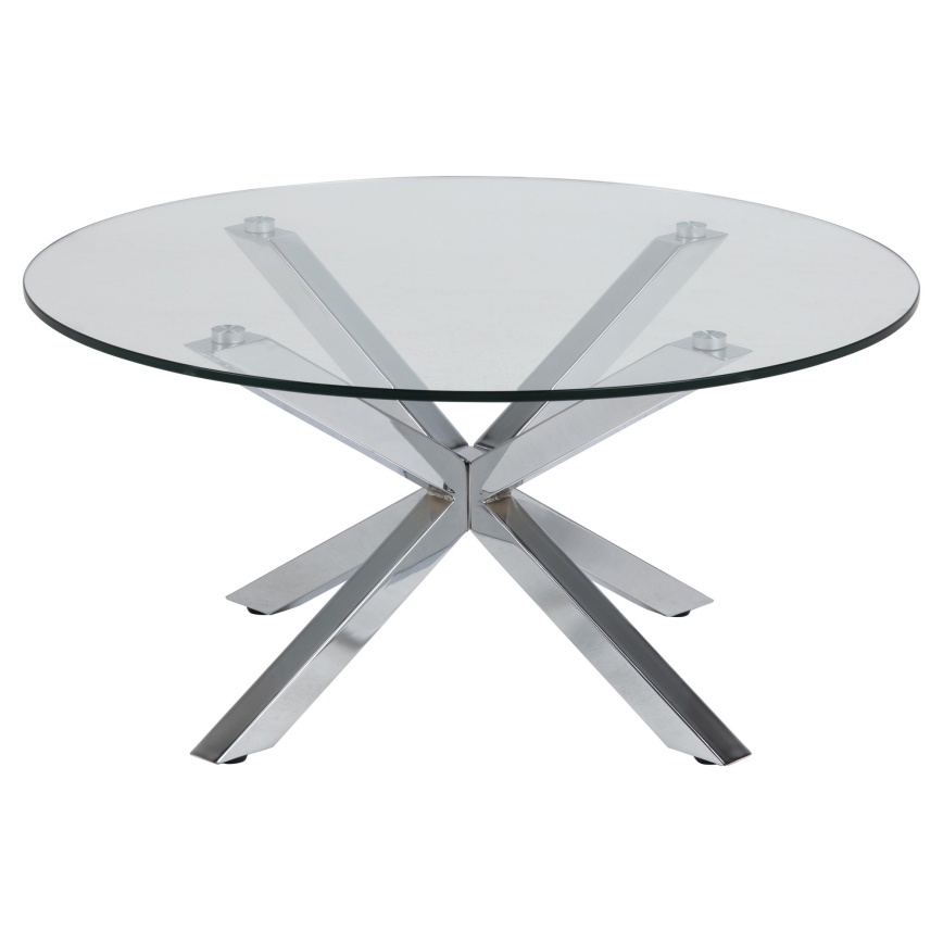 Konferenčný stolík LUCA 82 cm číry/strieborný