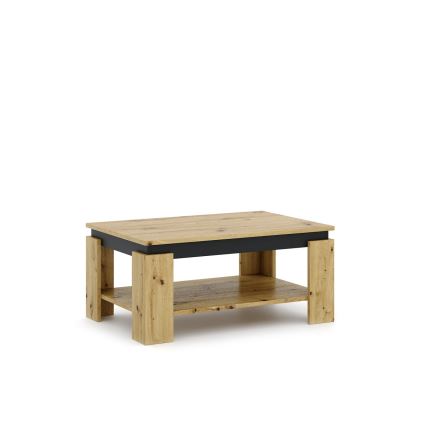 Konferenčný stolík LUNO dub artisan/čierna