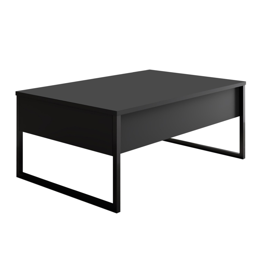 Konferenčný stolík LUXE 40x90 cm antracit/čierna
