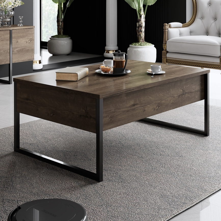 Konferenčný stolík LUXE 40x90 cm orech/čierna