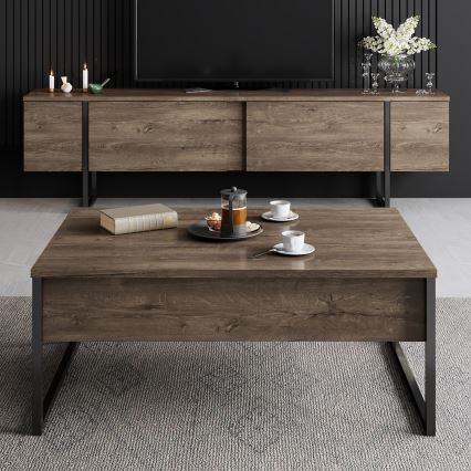 Konferenčný stolík LUXE 40x90 cm orech/čierna