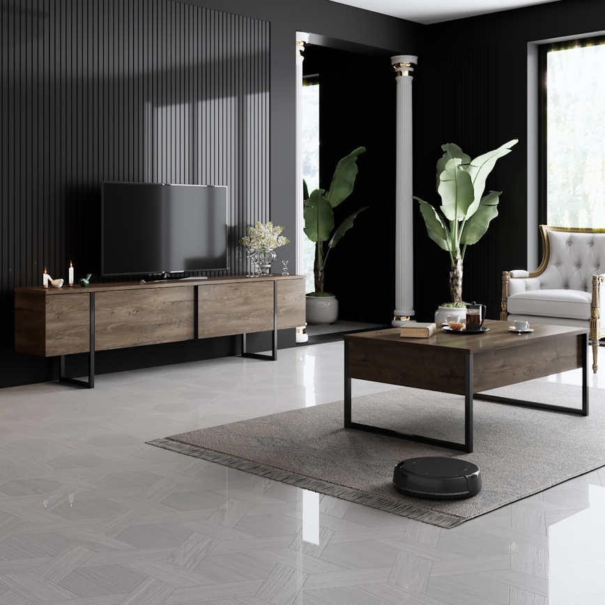 Konferenčný stolík LUXE 40x90 cm orech/čierna