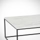 Konferenčný stolík MARMO 43x75 cm čierna/biela