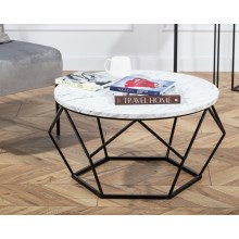 Konferenčný stolík MARMUR 40x70 cm čierna/biela
