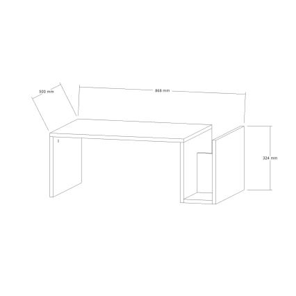 Konferenčný stolík MONEL biely