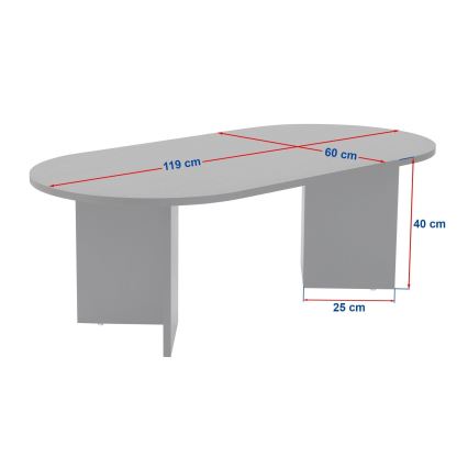 Konferenčný stolík NEL 119x60 cm béžová/orech