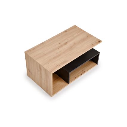 Konferenčný stolík NOTE 90x51 cm čierna/dub artisan