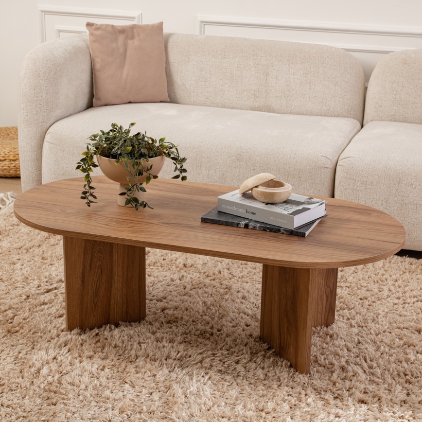 Konferenčný stolík OVAL 60x120 cm hnedá