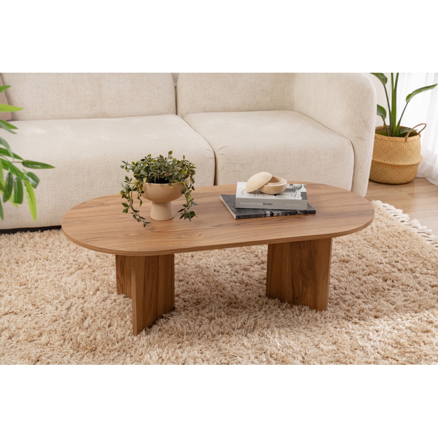 Konferenčný stolík OVAL 60x120 cm hnedá