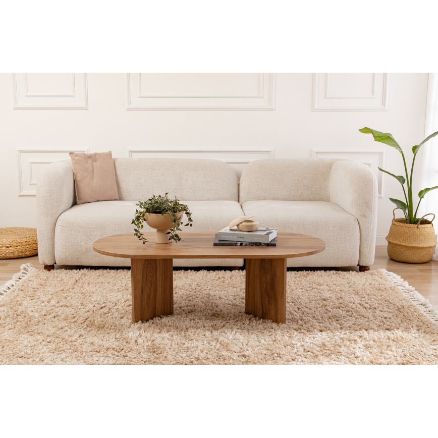 Konferenčný stolík OVAL 60x120 cm hnedá