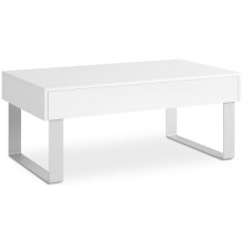 Konferenčný stolík PAVO 45x110 cm lesklá biela