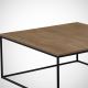 Konferenčný stolík POLY 43x75 cm hnedá/čierna