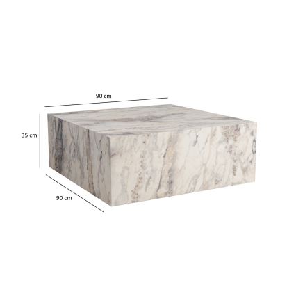 Konferenčný stolík PRIZMA 90x90 cm mramor