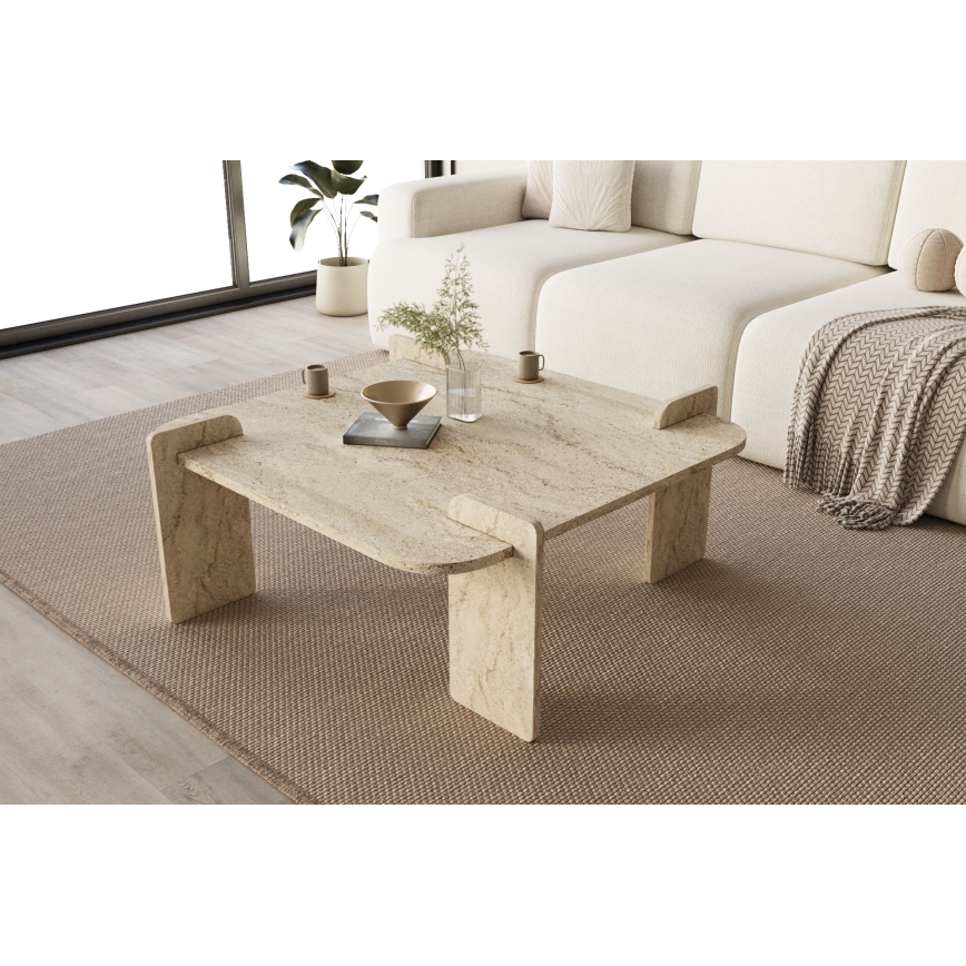 Konferenčný stolík PURO 90x90 cm travertín
